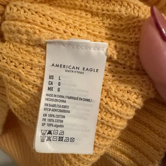American Eagle Outfitters Knit Sweater Orange - Picture 3 of 5